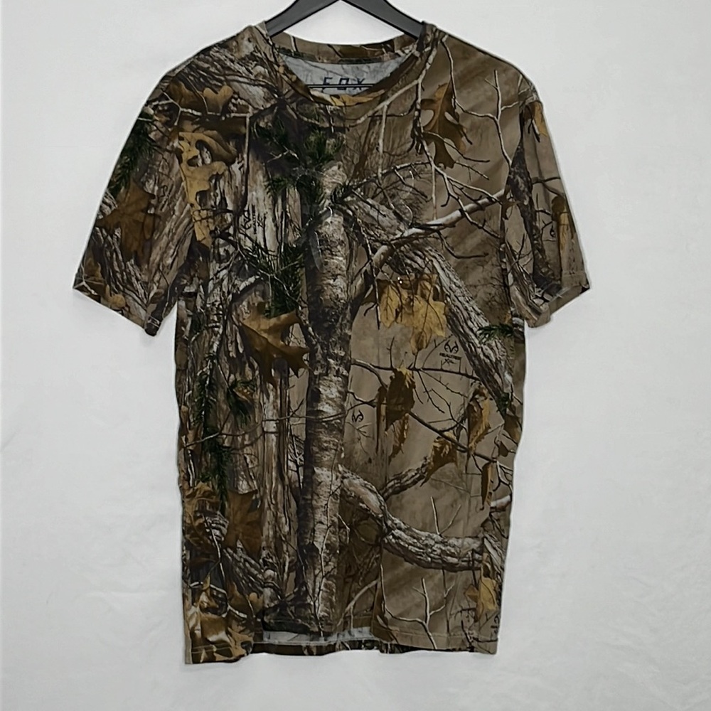 Fox Realtree Camo Cotton Short Sleeve T Shirt Size Large